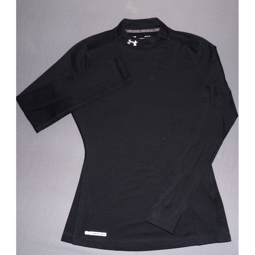 Under‎ Armour Cold Gear Mock Black Fitted Athletic Shirt Women's Large